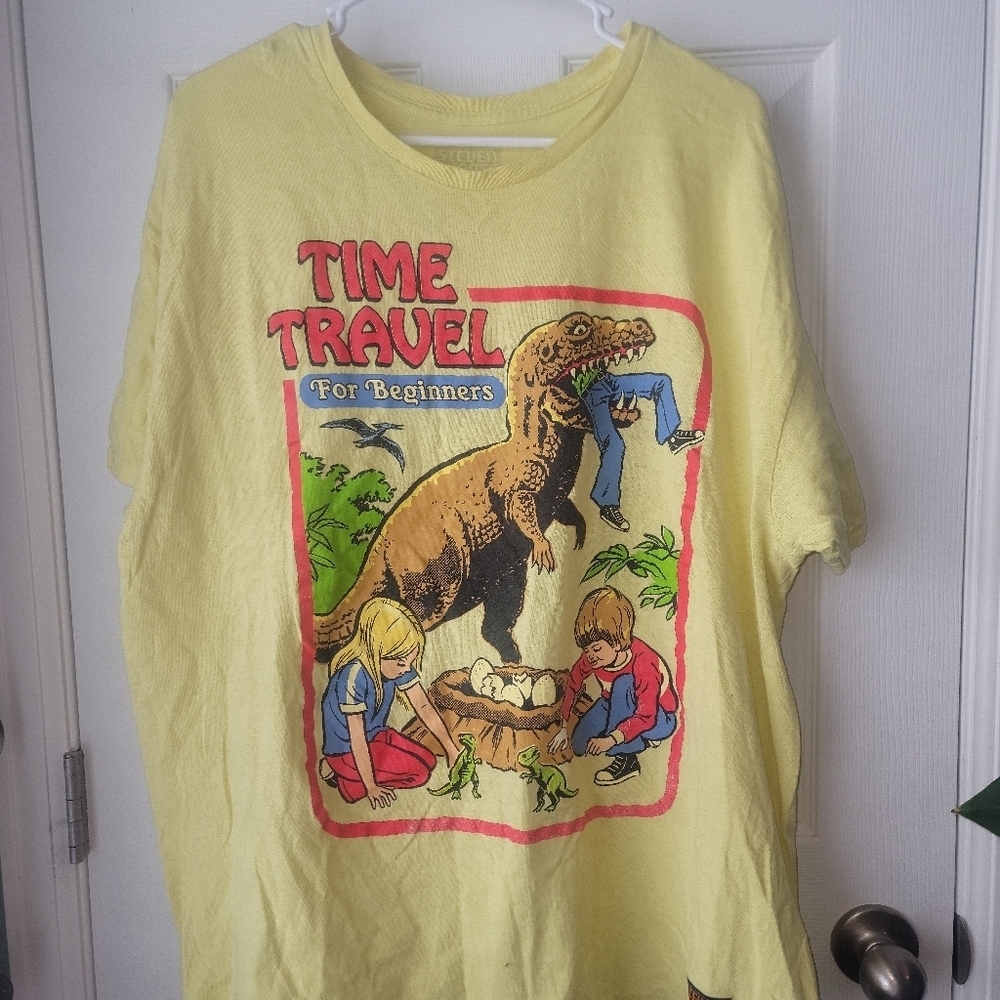 Time Travel for Beginners Official Steven Rhodes Merch Short Sleeve Crew Neck XL